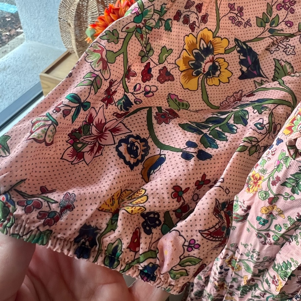 Farm Rio Floral Pink Wrap Dress - Picture 6 of 8
